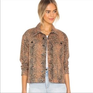 Free People Snakeskin Jacket - Brown